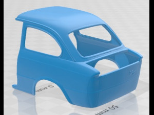 Fiat 850 Printable Car 3D 프린트 모델