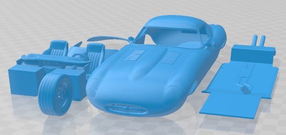 Jaguar Eagle GT Printable Car 3D Принт Модель .c4d .max .obj .3ds .fbx .stl .blend 