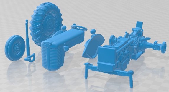 Massey Ferguson 65 Printable Tractor 3D printmodel .c4d .max .obj .3ds .fbx .stl .blend
