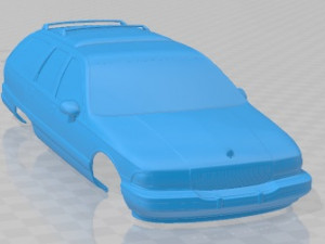 Buick Roadmaster Wagon 1991 Printable Body Car Modelo de Impressão 3D