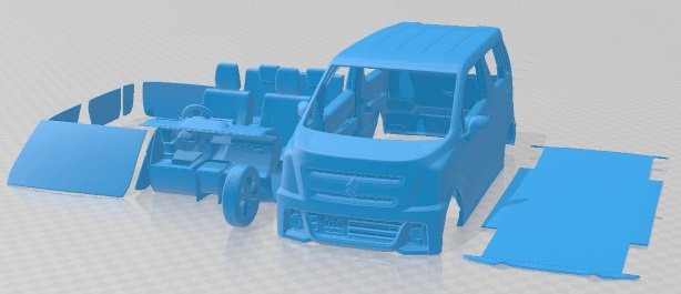 Suzuki Wagon R Stingray Hybrid 2021 Printable Car 3D-Druckmodell .c4d .max .obj .3ds .fbx .stl .blend 