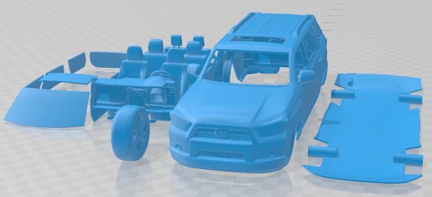 Toyota 4Runner 2011 Printable Car 3D प्रिंट मॉडल .c4d .max .obj .3ds .fbx .stl .blend 