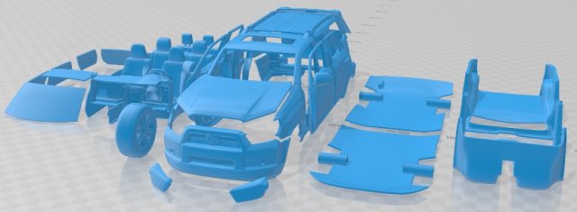 Toyota 4Runner 2011 Printable Car Modelo de Impressão 3D .c4d .max .obj .3ds .fbx .stl .blend 