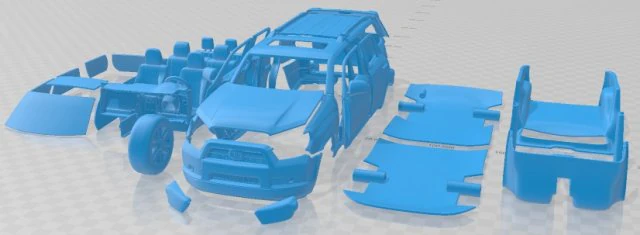 Toyota 4Runner 2011 Printable Car 3D Print Model .c4d .max .obj .3ds .fbx .stl .blend