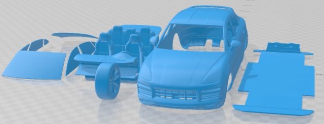 Porsche Cayenne GTS Coupe 2020 Printable Car Modelo de Impressão 3D .c4d .max .obj .3ds .fbx .stl .blend
