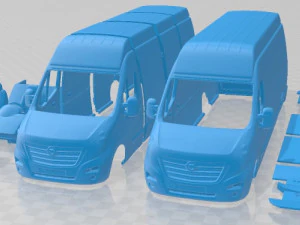 Opel Movano L4h3 2018 Printable Van 3D Print Model