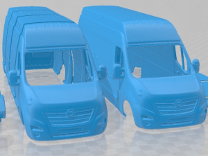 Opel Movano L4h3 2018 Printable Van 3D Druckmodell