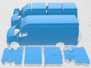 Opel Movano L4h3 2018 Printable Van 3D Druckmodell