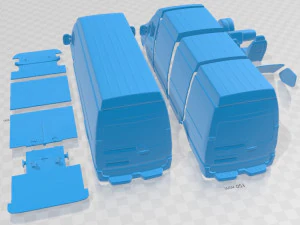 Opel Movano L4h3 2018 Printable Van 3D Print Model