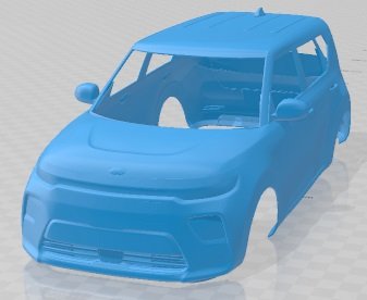 Kia Soul EV 2020 Printable Body Car 3D 프린트 모델 .c4d .max .obj .3ds .fbx .stl .blend 