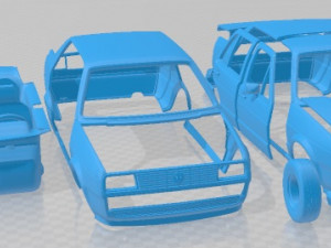 Volkswagen Jetta 1984 Printable Car Modelo de Impressão 3D