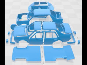 Volkswagen Jetta 1984 Printable Car Modelo de Impressão 3D