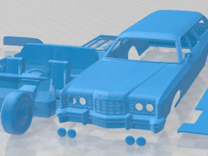 Galaxie Station Wagon 1973 Printable Car 3D Print Model