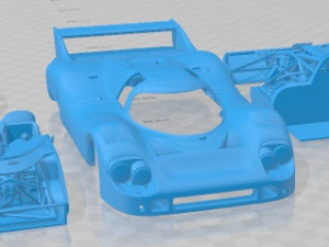 Porsche 917 LH 1971 Printable Car 3D Baskı Modeli