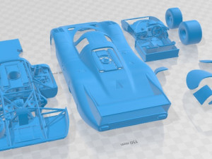 Porsche 917 LH 1971 Printable Car 3D Baskı Modeli