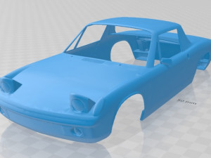 Porsche 914 - 916 1970 Printable Body Car Modelo de impresión 3D