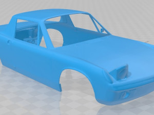 Porsche 914 - 916 1970 Printable Body Car 3D Baskı Modeli