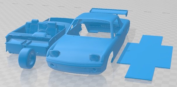 Porsche 914-6 1970 Printable Car 3Dプリントモデル .c4d .max .obj .3ds .fbx .stl .blend
