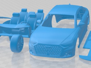 Audi A8L 2018 Printable Car Modelo de Impressão 3D
