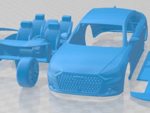 Audi A8L 2018 Printable Car 3D Print Model