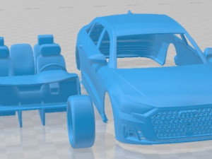 Audi A8L 2018 Printable Car Modelo de Impressão 3D