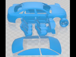 Audi A8L 2018 Printable Car Modelo de Impressão 3D