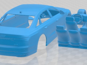 Audi A8L 2018 Printable Car Modelo de Impressão 3D