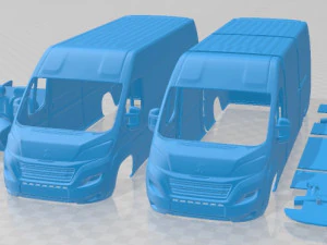 Peugeot Boxer 2020 Printable Van 3D Print Model
