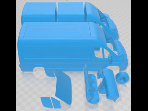 Peugeot Boxer 2020 Printable Van 3D Baskı Modeli