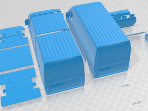 Peugeot Boxer 2020 Printable Van 3D Baskı Modeli
