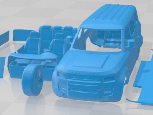Land Rover Defender 130 2023 Printable Car 3D Print Model