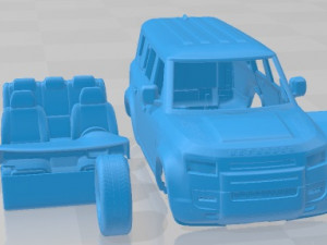 Land Rover Defender 130 2023 Printable Car 3D-Druckmodell