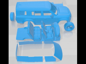 Land Rover Defender 130 2023 Printable Car 3D-Druckmodell