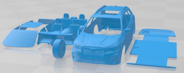 Subaru Forester 2019 Printable Car 3D Baskı Modeli .c4d .max .obj .3ds .fbx .stl .blend 