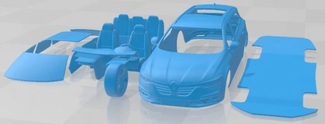 Renault Talisman Estate 2020 Printable Car 3D Print Model .c4d .max .obj .3ds .fbx .stl .blend 
