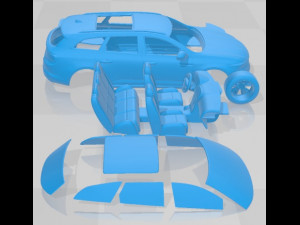 Renault Talisman Estate 2020 Printable Car Modèles 3D en vedette