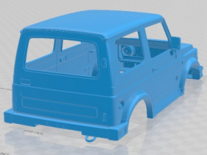 Suzuki Samurai 1996 Printable Body Car 3D Print Model