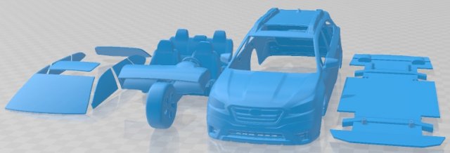 Subaru Outback 2020 Printable Car 3D 프린트 모델 .c4d .max .obj .3ds .fbx .stl .blend 