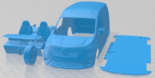 Renault Express 2021 Printable Van Modelo de impresión 3D .c4d .max .obj .3ds .fbx .stl .blend 