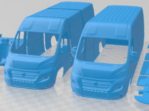 Furgoneta Imprimible Fiat Ducato 2020 Modelo de impresión 3D