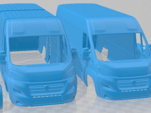 Fiat Ducato 2020 Printable Van Modèles 3D en vedette