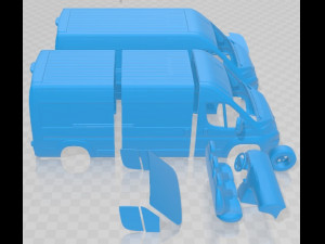 Fiat Ducato 2020 Printable Van Modèles 3D en vedette