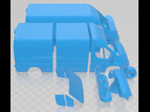 Fiat Ducato 2020 Printable Van 3D Print Model
