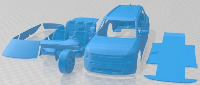 KIA EV9 2023 Printable Car 3D Print Model .c4d .max .obj .3ds .fbx .stl .blend 