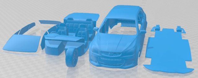 Holden Commodore SS V Redline Sportwagon 2015 Printable Car 3Dプリントモデル .c4d .max .obj .3ds .fbx .stl .blend 