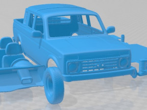 VAZ Lada Niva 4x4 2329 Pickup 2015 Printable Car Modello di stampa 3D