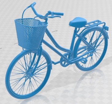 Bike Vintage Ladies Deluxe Printable Bicycle Modelo de impresión 3D .c4d .max .obj .3ds .fbx .stl .blend