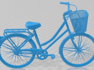 Bike Vintage Ladies Deluxe Printable Bicycle Modelo de impresión 3D