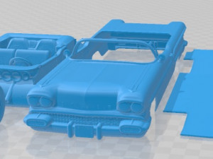 Pontiac Bonneville 1958 Printable Car 3D Print Model