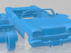 Carro para impress&atilde;o Pontiac Bonneville 1958 Modelo de Impressão 3D